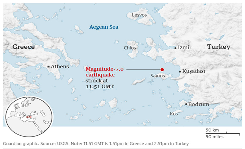 Earthquake location. Obtained from https://www.theguardian.com/world/2020/oct/30/powerful-earthquake-rocks-turkish-coast-and-greek-islands-izmir 